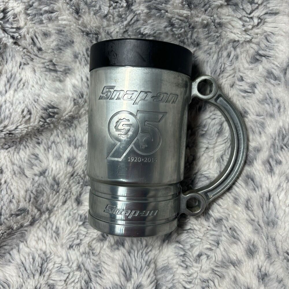 Snap-on 95th Anniversary Flankard Socket Mug Coffee Cup Silver